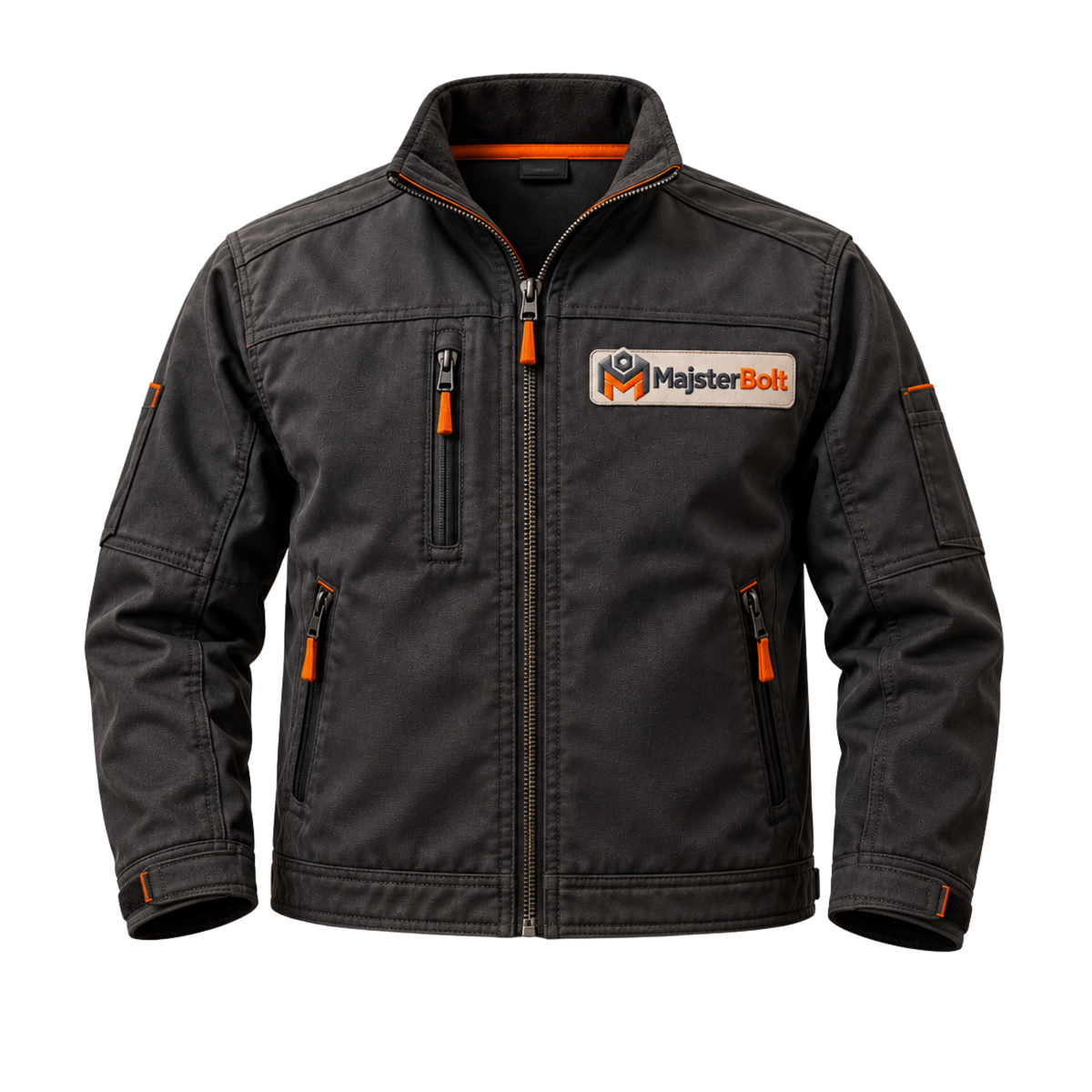 MajsterBolt Black Work Jacket with Zip Pockets