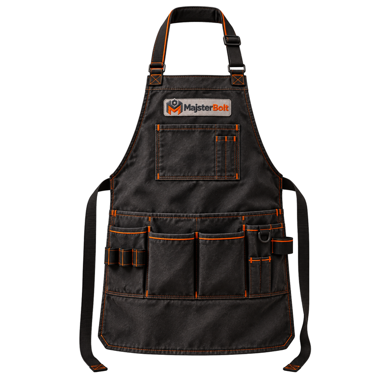 MajsterBolt Black Work Apron with Multiple Pockets